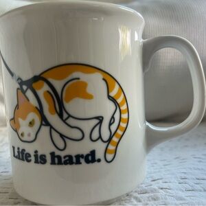 Genuine Fred "Life Is Hard" Cat Mug
